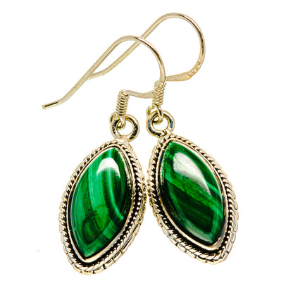 Malachite Earrings handcrafted by Ana Silver Co - EARR413769