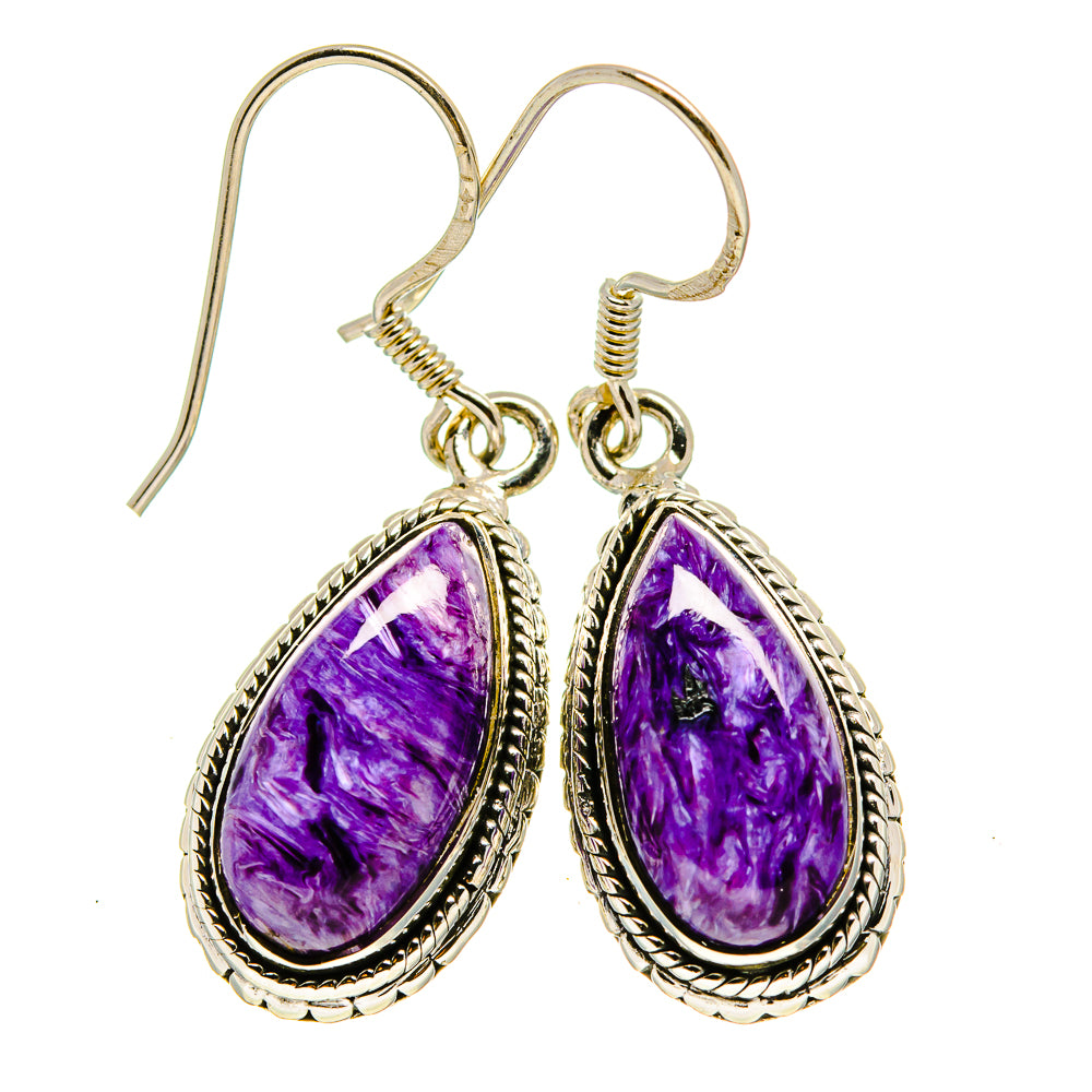 Charoite Earrings handcrafted by Ana Silver Co - EARR413770
