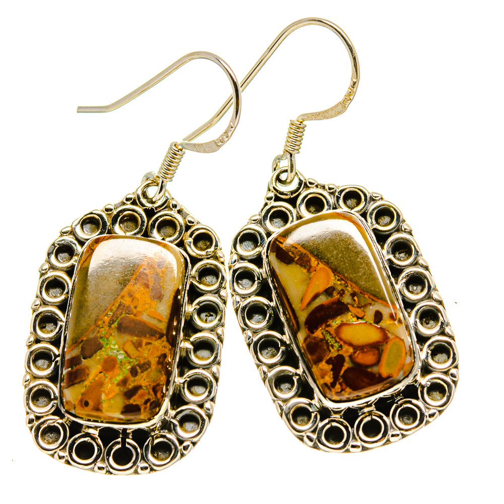 Bamboo Jasper Earrings handcrafted by Ana Silver Co - EARR413773