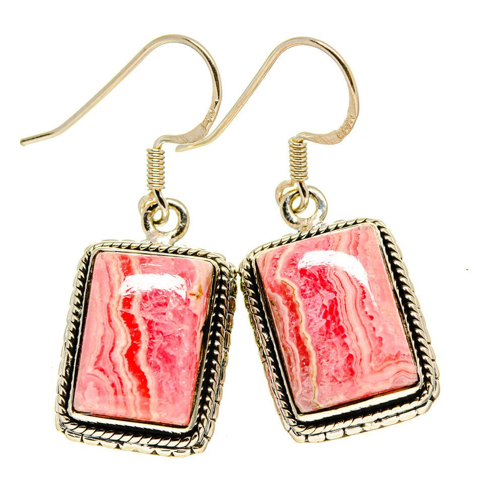 Rhodochrosite Earrings handcrafted by Ana Silver Co - EARR413782