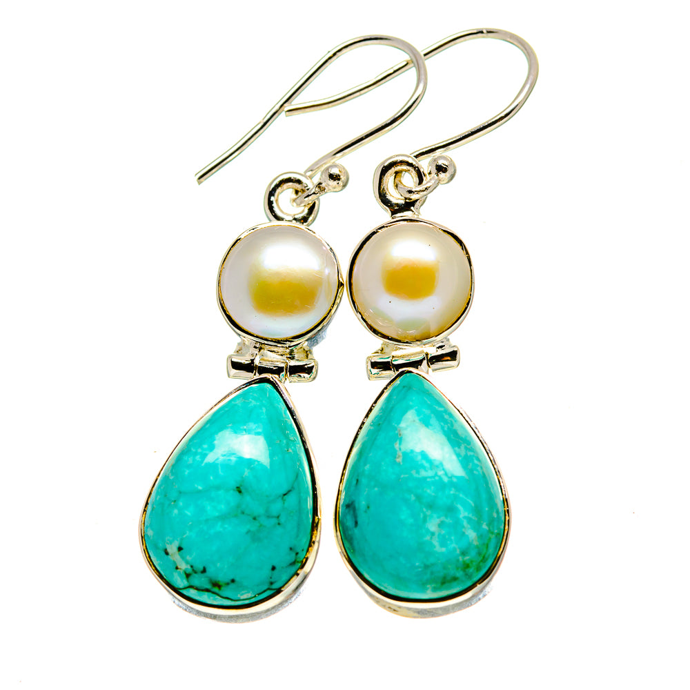 Arizona Turquoise Earrings handcrafted by Ana Silver Co - EARR413784