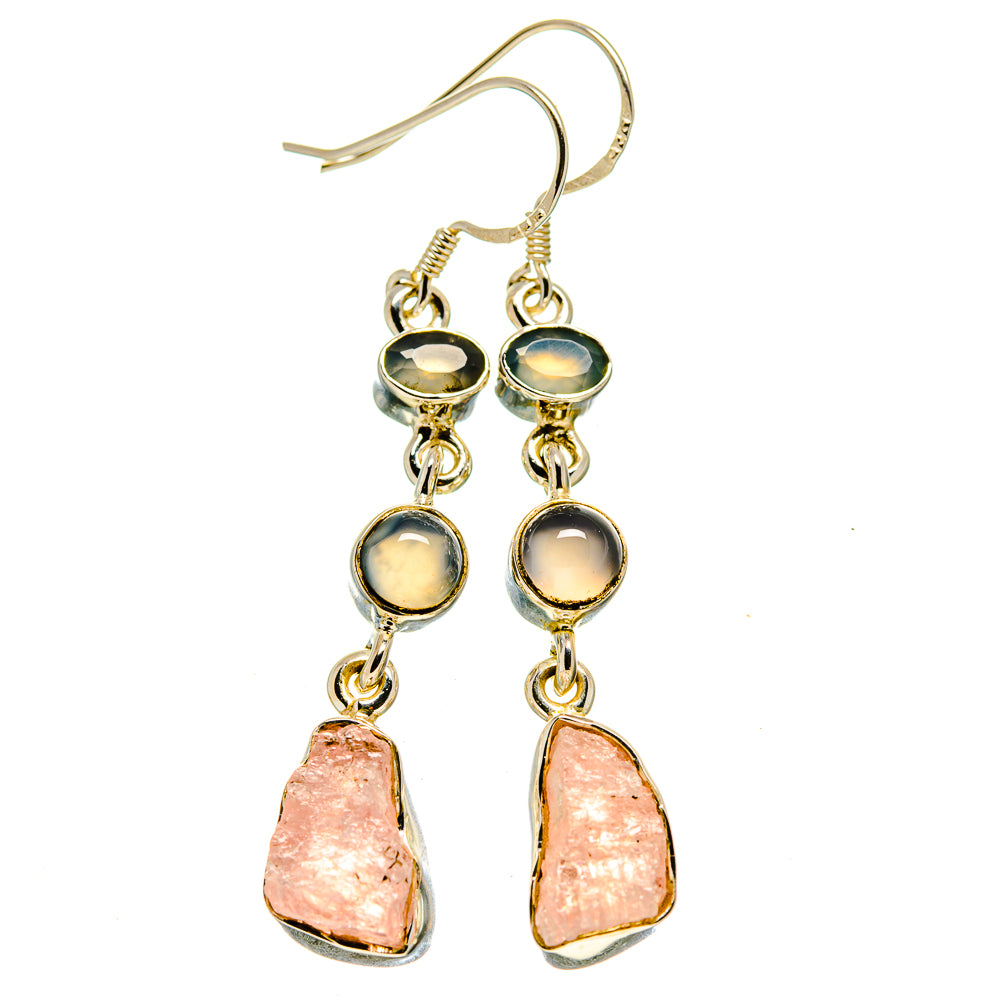 Rose Quartz Earrings handcrafted by Ana Silver Co - EARR413793