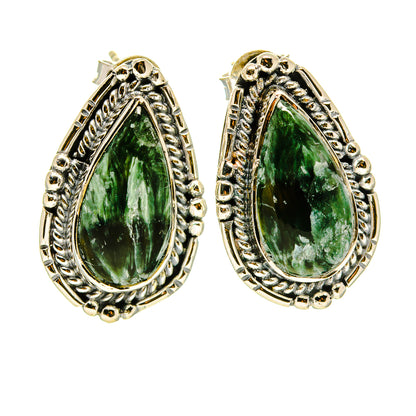 Seraphinite Earrings handcrafted by Ana Silver Co - EARR413810