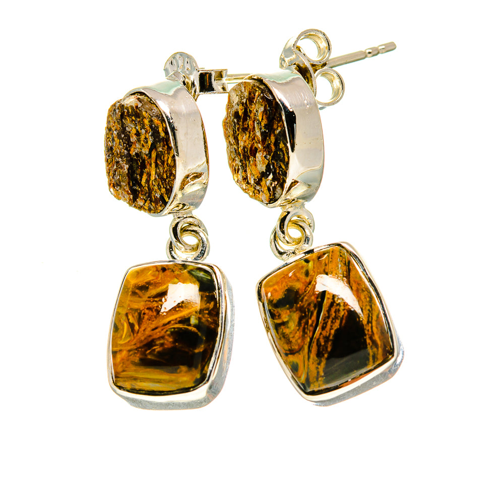 Pietersite Earrings handcrafted by Ana Silver Co - EARR413814