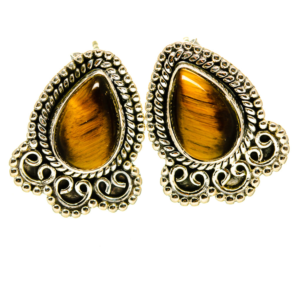 Tiger Eye Earrings handcrafted by Ana Silver Co - EARR413822