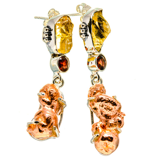 Blister Copper Earrings handcrafted by Ana Silver Co - EARR413824