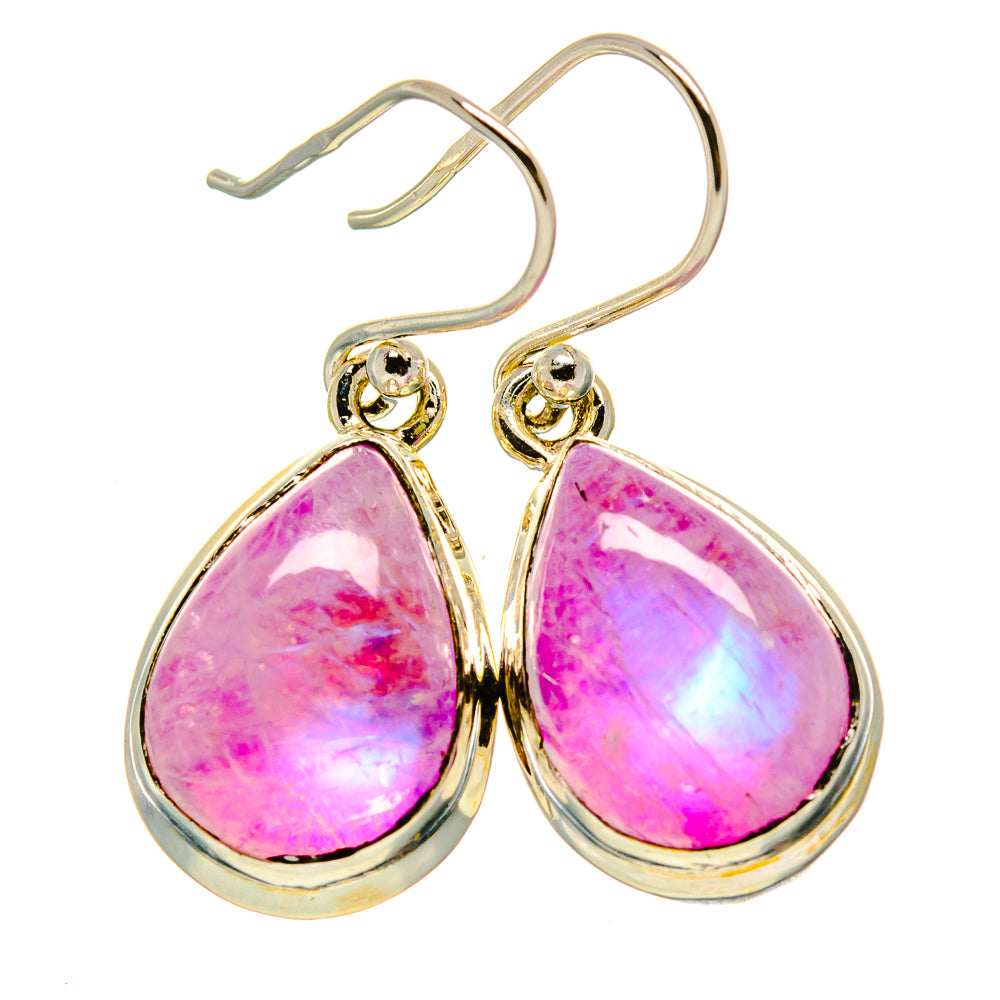 Pink Moonstone Earrings handcrafted by Ana Silver Co - EARR413826