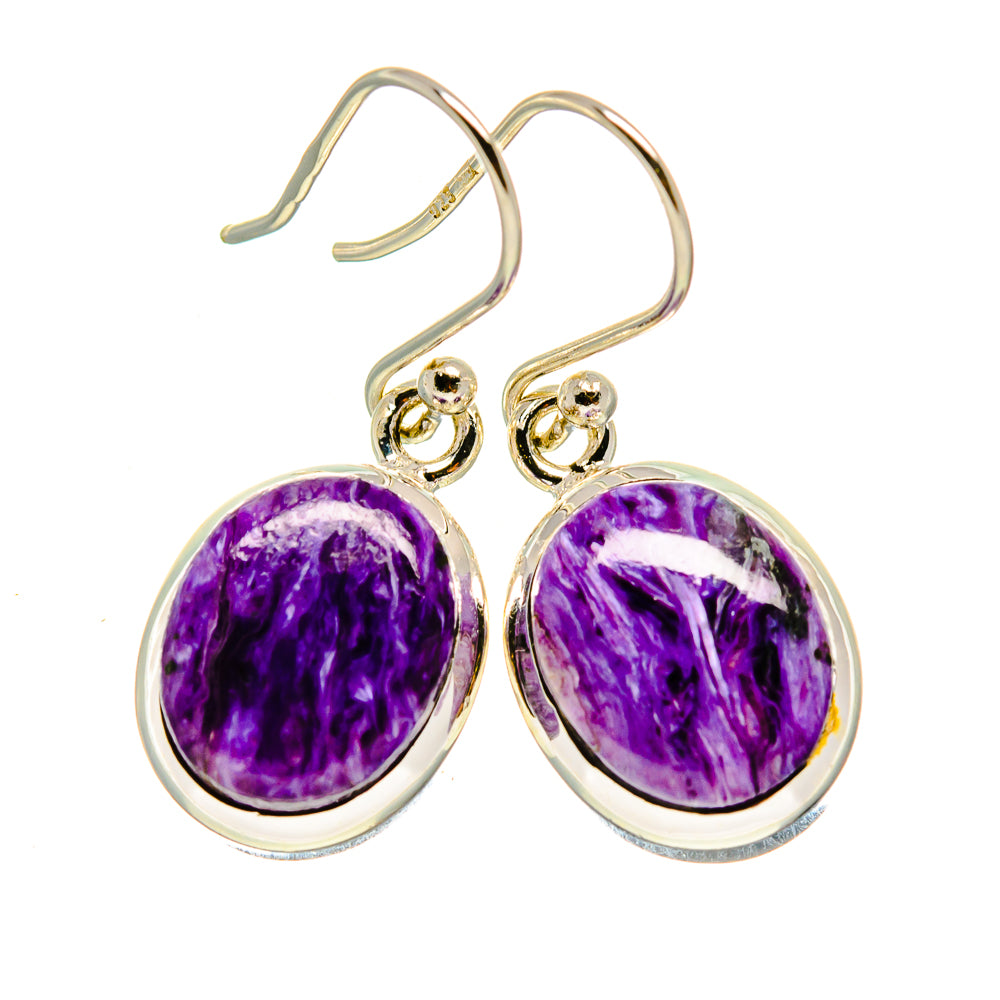 Charoite Earrings handcrafted by Ana Silver Co - EARR413827