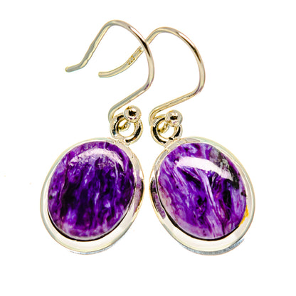 Charoite Earrings handcrafted by Ana Silver Co - EARR413827