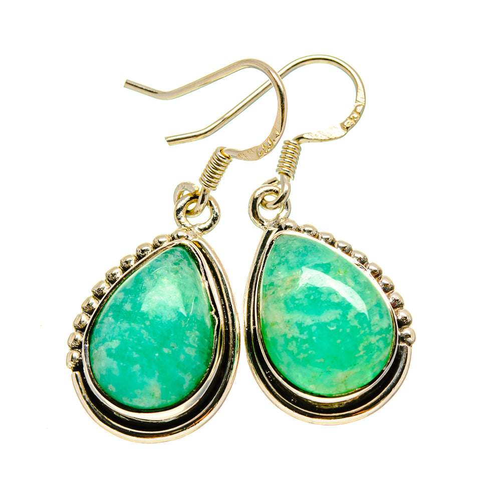 Amazonite Earrings handcrafted by Ana Silver Co - EARR413828