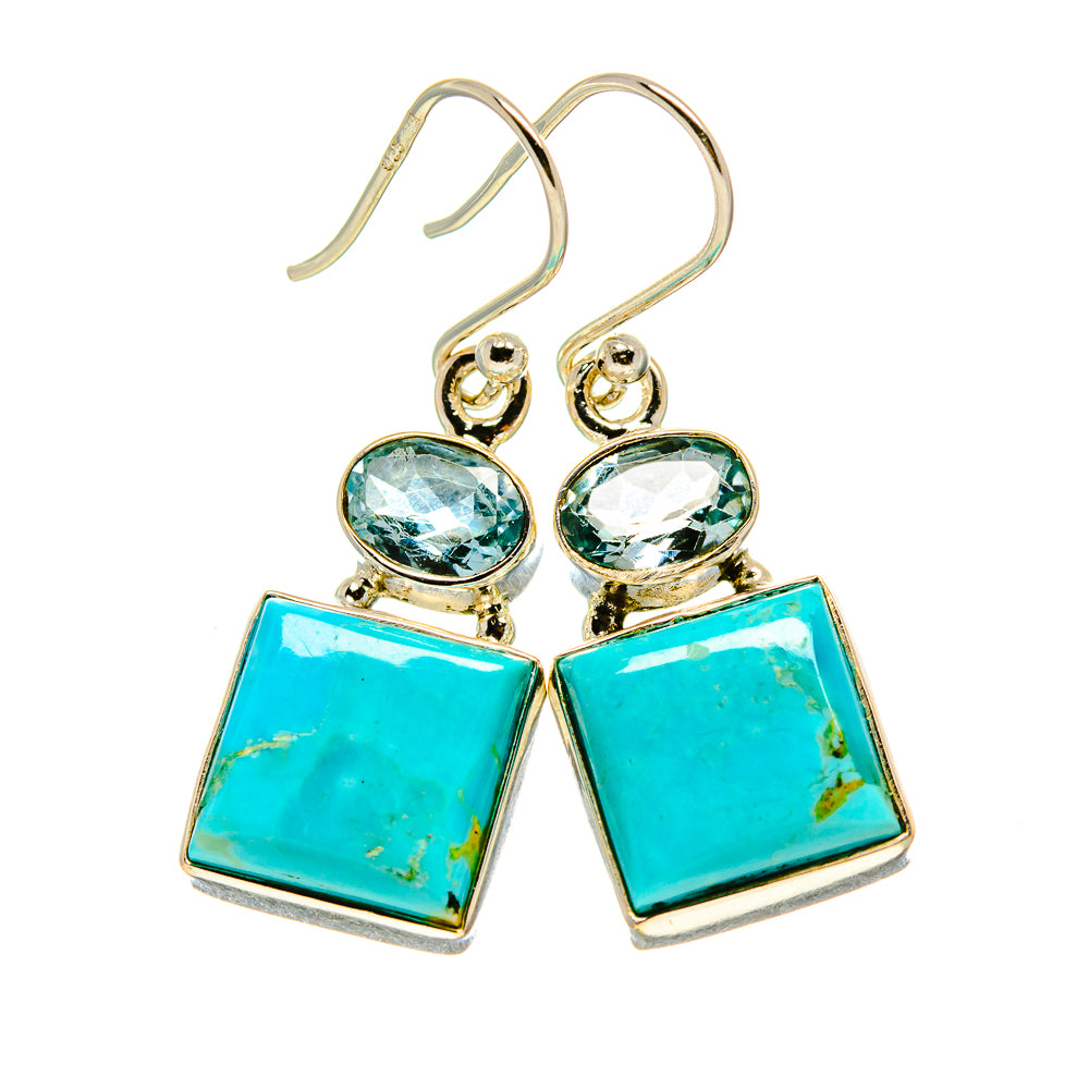 Arizona Turquoise Earrings handcrafted by Ana Silver Co - EARR413831