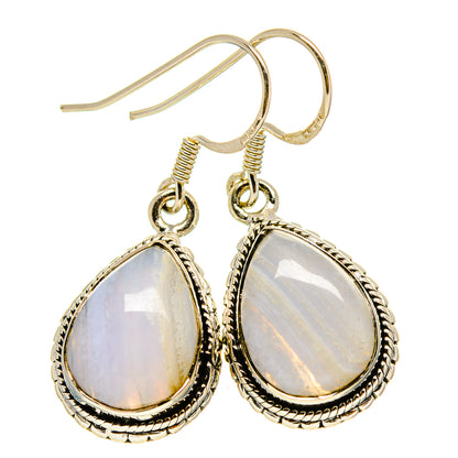 Blue Lace Agate Earrings handcrafted by Ana Silver Co - EARR413835