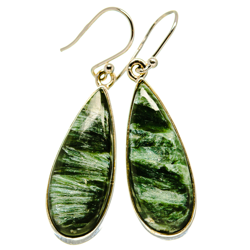 Seraphinite Earrings handcrafted by Ana Silver Co - EARR413838