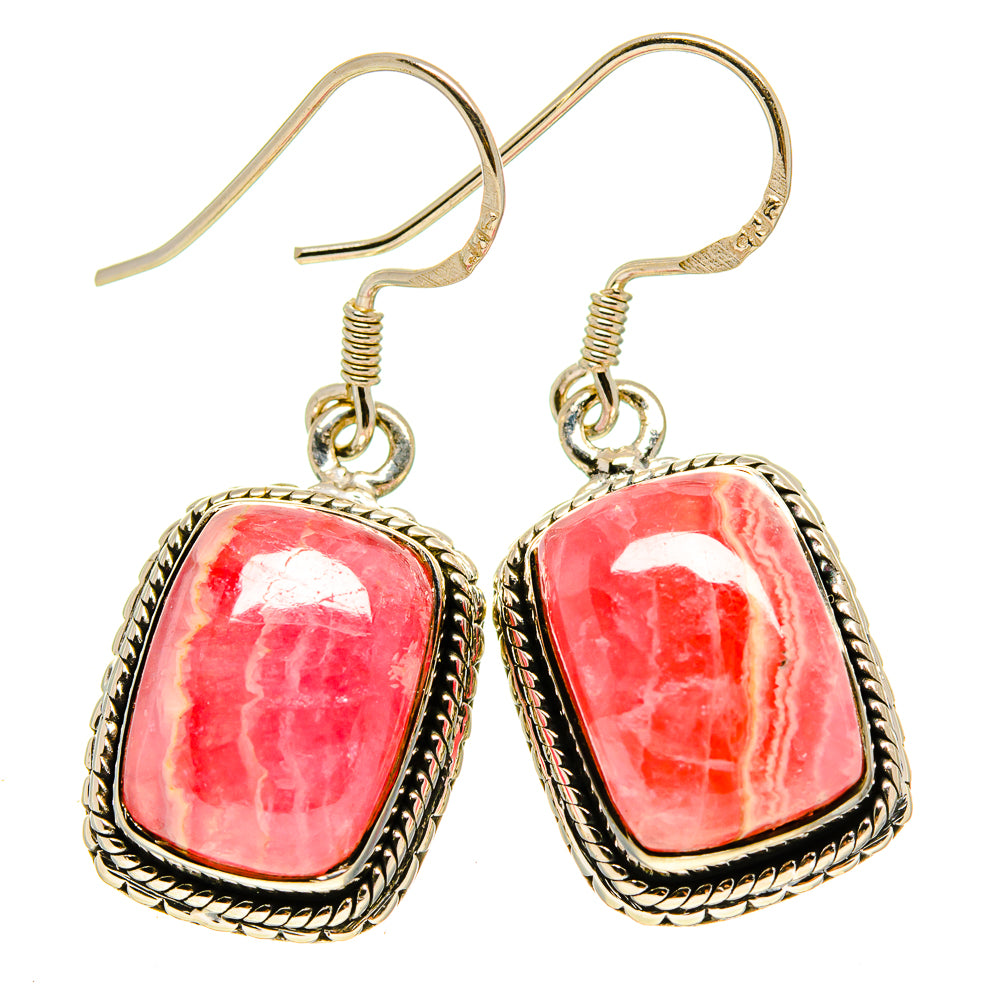 Rhodochrosite Earrings handcrafted by Ana Silver Co - EARR413843