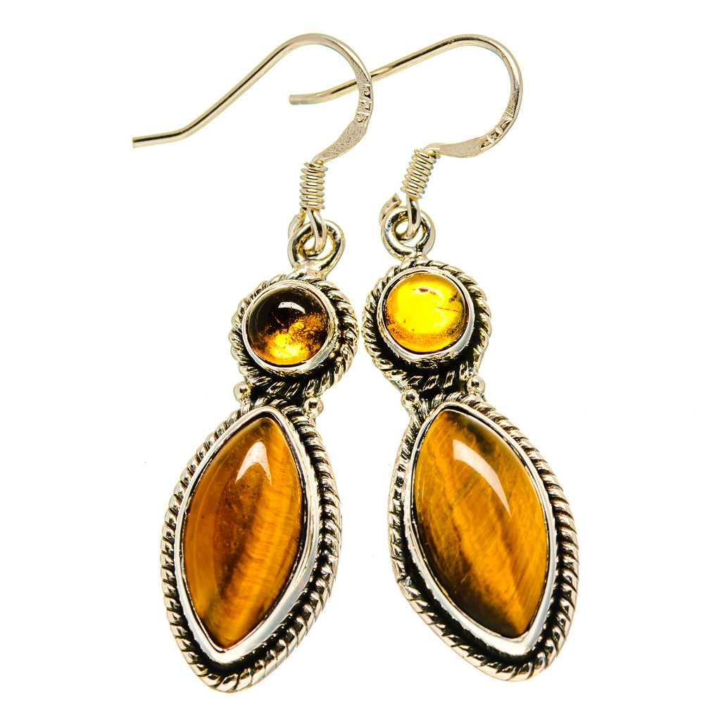 Tiger Eye Earrings handcrafted by Ana Silver Co - EARR413845