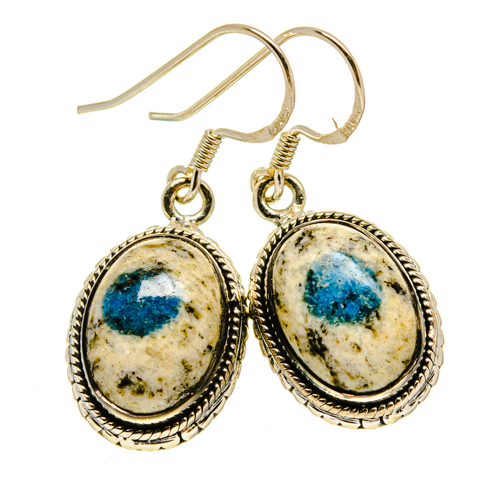 K2 Blue Azurite Earrings handcrafted by Ana Silver Co - EARR413847