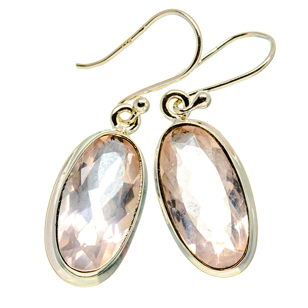 Rose Quartz Earrings handcrafted by Ana Silver Co - EARR413852