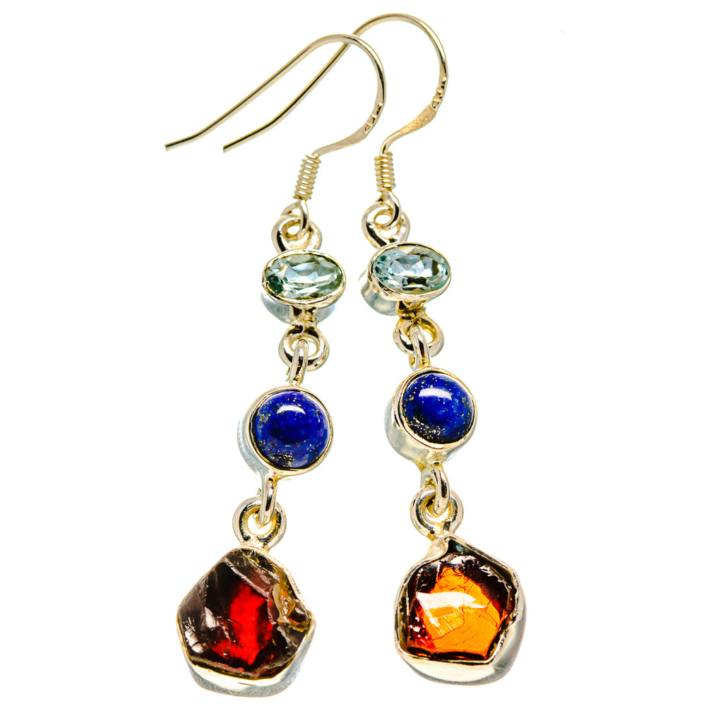 Garnet Earrings handcrafted by Ana Silver Co - EARR413877