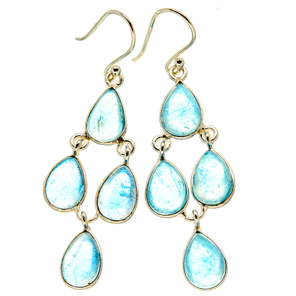 Blue Fluorite Earrings handcrafted by Ana Silver Co - EARR413882