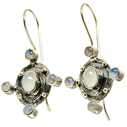 Rainbow Moonstone Earrings handcrafted by Ana Silver Co - EARR413890