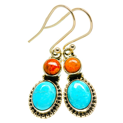 Arizona Turquoise Earrings handcrafted by Ana Silver Co - EARR413929