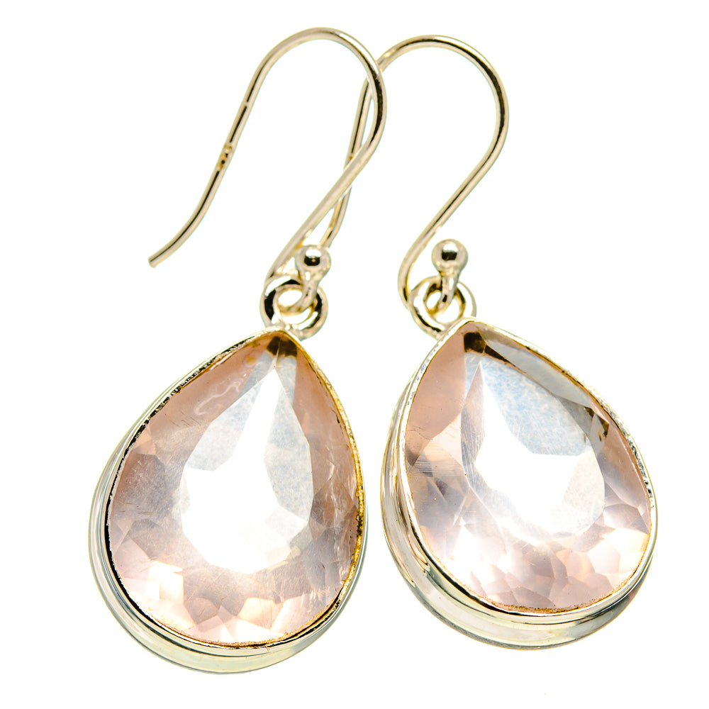 Rose Quartz Earrings handcrafted by Ana Silver Co - EARR413932