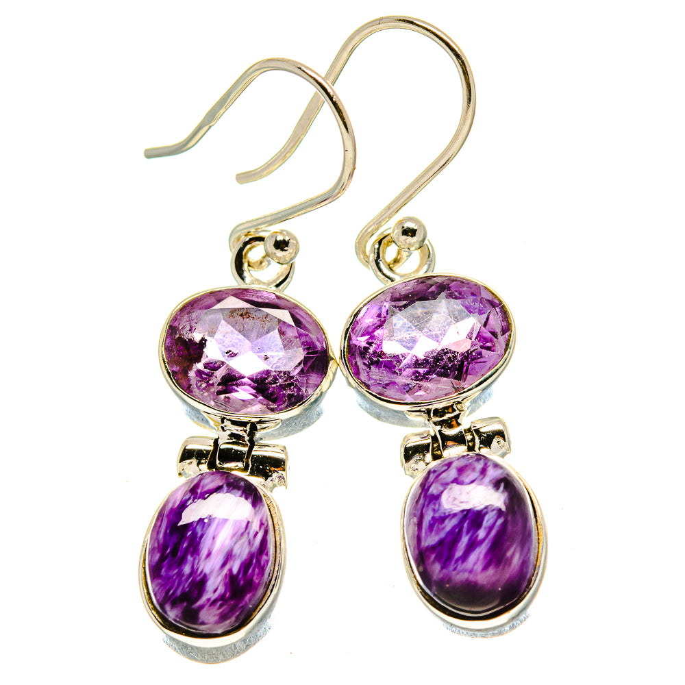 Charoite Earrings handcrafted by Ana Silver Co - EARR413938