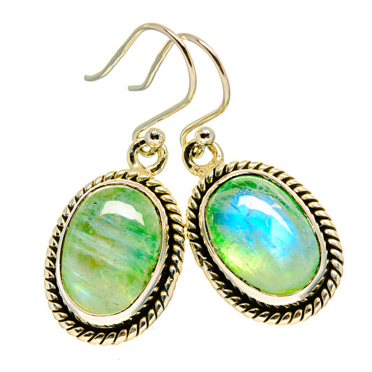 Green Moonstone Earrings handcrafted by Ana Silver Co - EARR413939