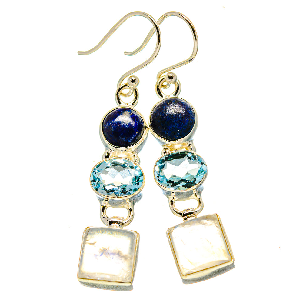 Rainbow Moonstone Earrings handcrafted by Ana Silver Co - EARR413943