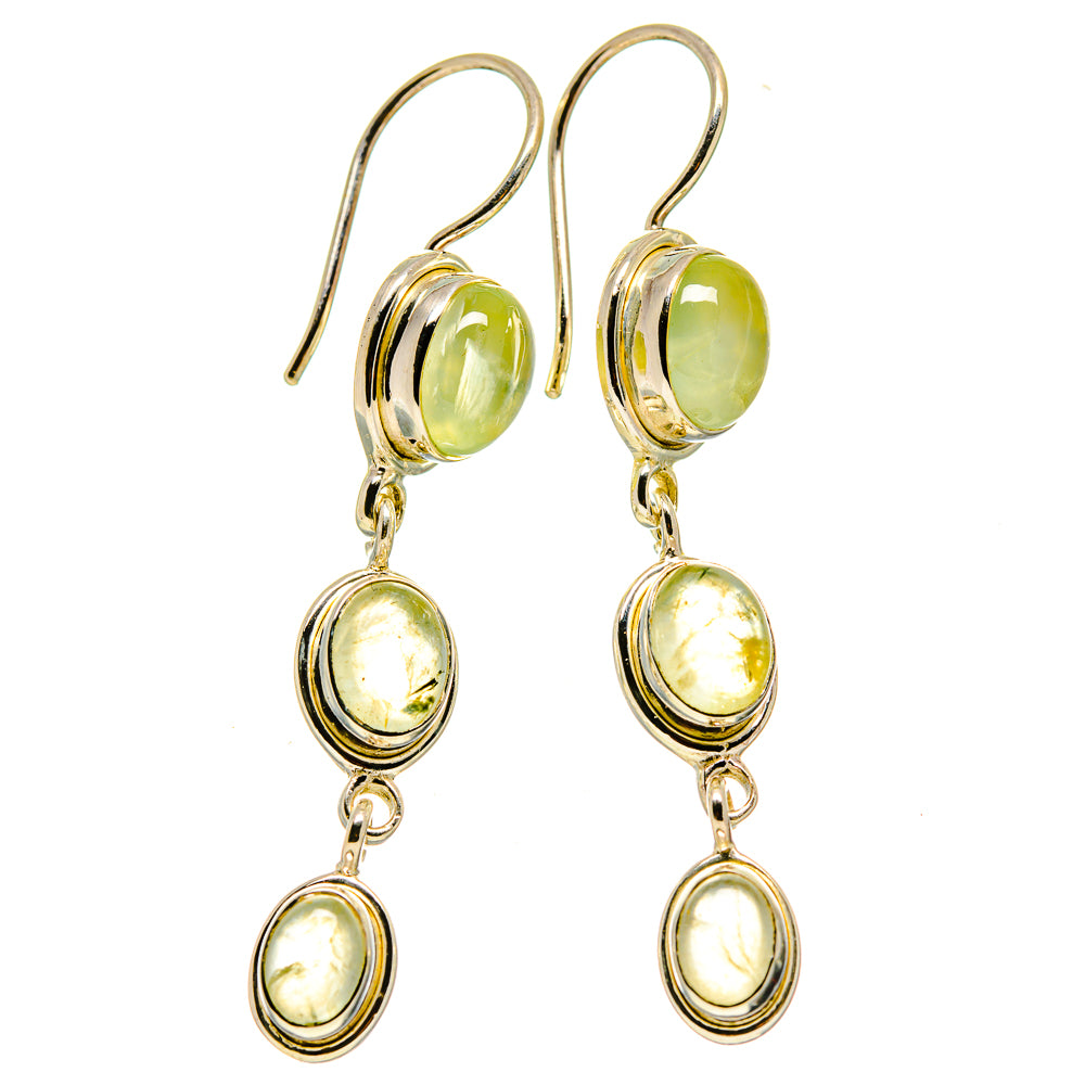 Prehnite Earrings handcrafted by Ana Silver Co - EARR413945