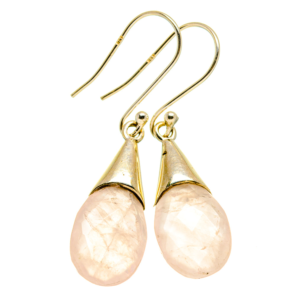 Rose Quartz Earrings handcrafted by Ana Silver Co - EARR413948