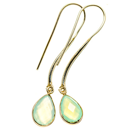 Aqua Chalcedony Earrings handcrafted by Ana Silver Co - EARR413968