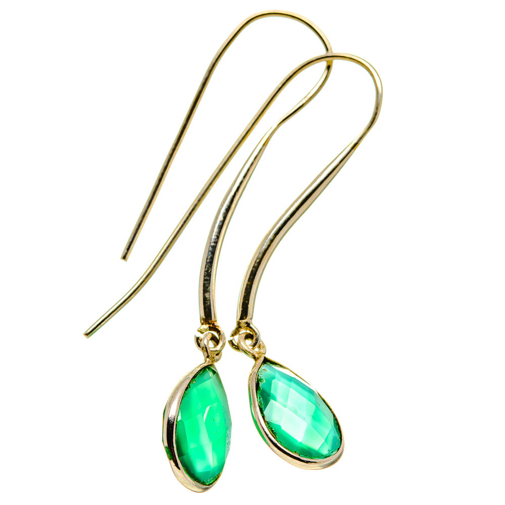 Green Onyx Earrings handcrafted by Ana Silver Co - EARR413975