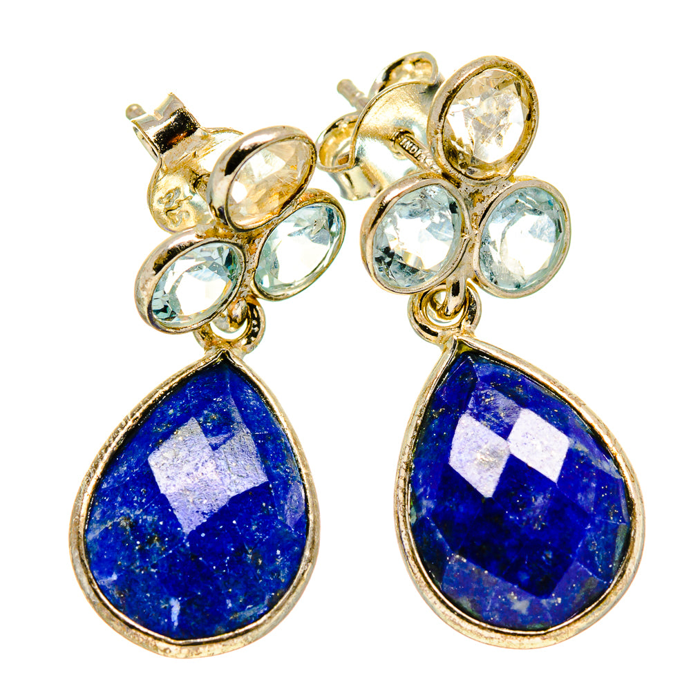Lapis Lazuli Earrings handcrafted by Ana Silver Co - EARR413976
