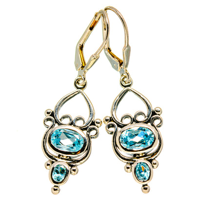 Blue Topaz Earrings handcrafted by Ana Silver Co - EARR413979