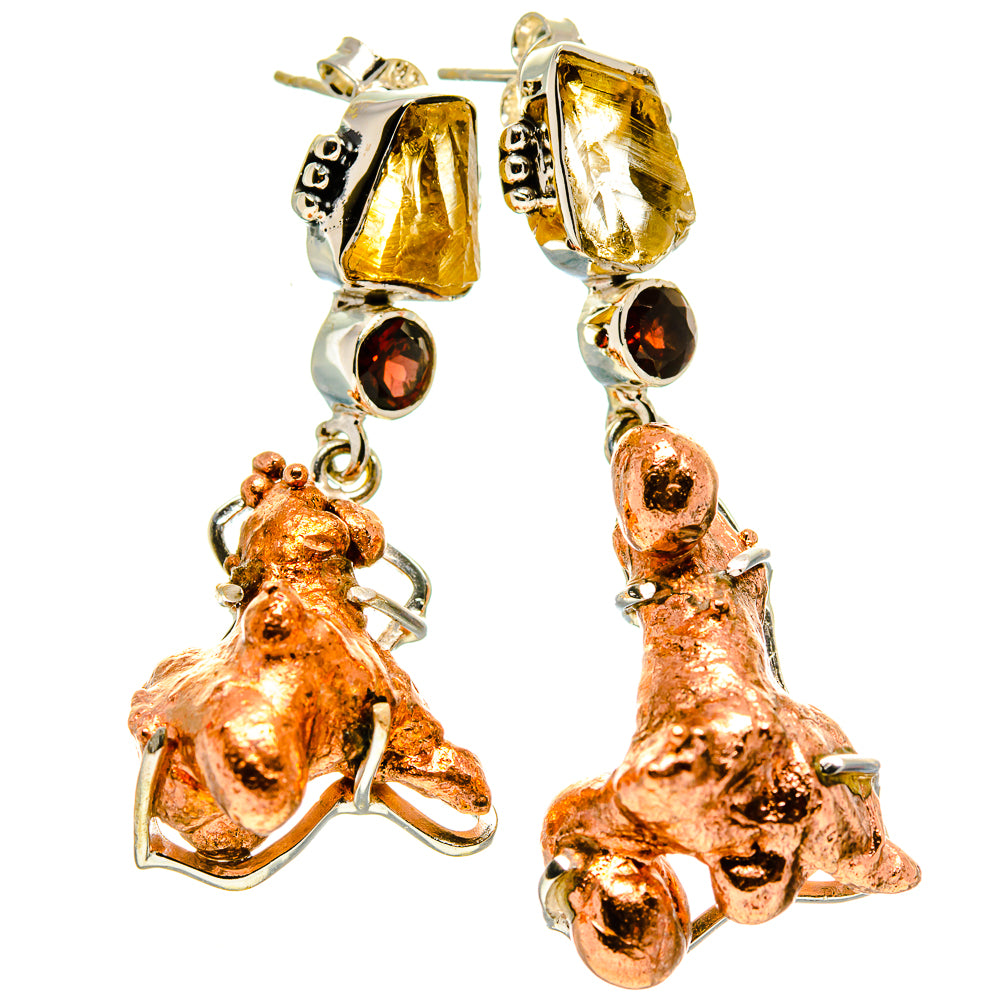 Splash Copper Earrings handcrafted by Ana Silver Co - EARR413982