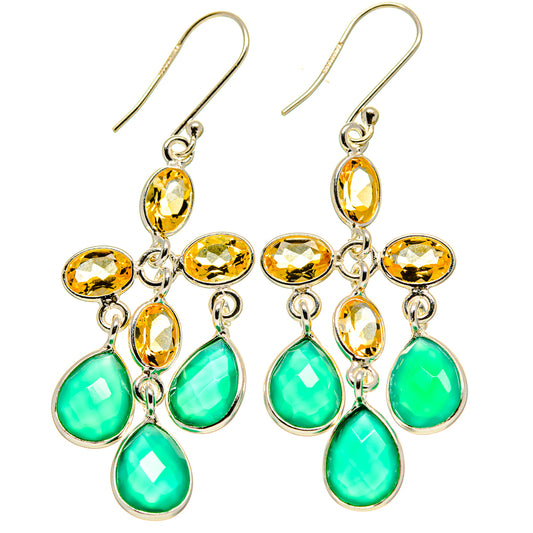 Green Onyx Earrings handcrafted by Ana Silver Co - EARR413983
