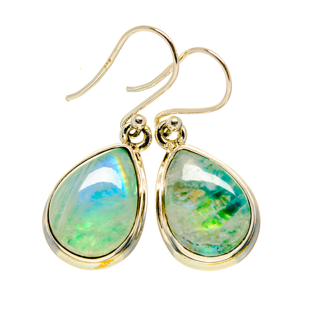 Green Moonstone Earrings handcrafted by Ana Silver Co - EARR413986