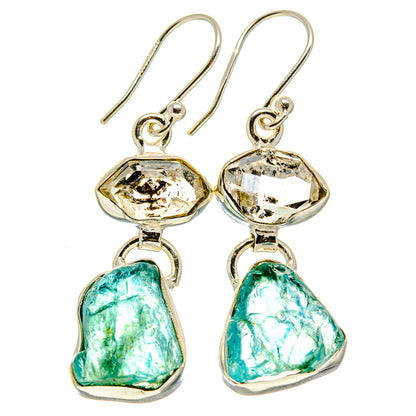 Blue Fluorite Earrings handcrafted by Ana Silver Co - EARR413998