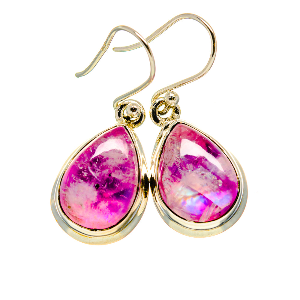 Pink Moonstone Earrings handcrafted by Ana Silver Co - EARR414002