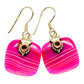 Pink Botswana Agate Earrings handcrafted by Ana Silver Co - EARR414006