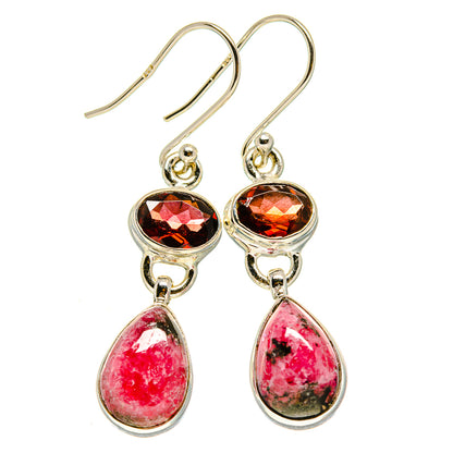 Rhodonite Earrings handcrafted by Ana Silver Co - EARR414011