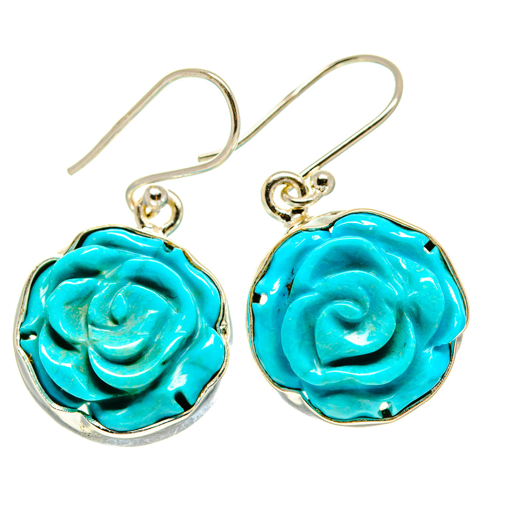 Arizona Turquoise Earrings handcrafted by Ana Silver Co - EARR414016