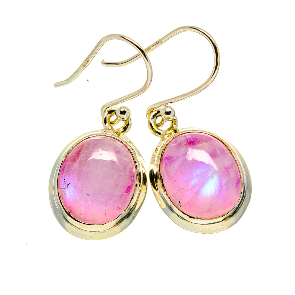 Pink Moonstone Earrings handcrafted by Ana Silver Co - EARR414017