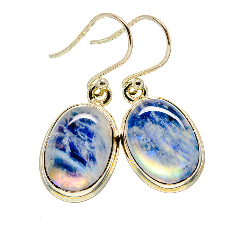 Rainbow Moonstone Earrings handcrafted by Ana Silver Co - EARR414018