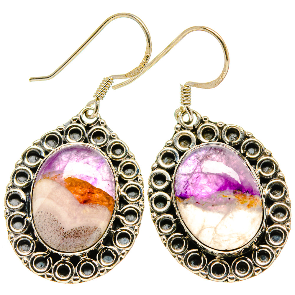 Chevron Amethyst Earrings handcrafted by Ana Silver Co - EARR414029