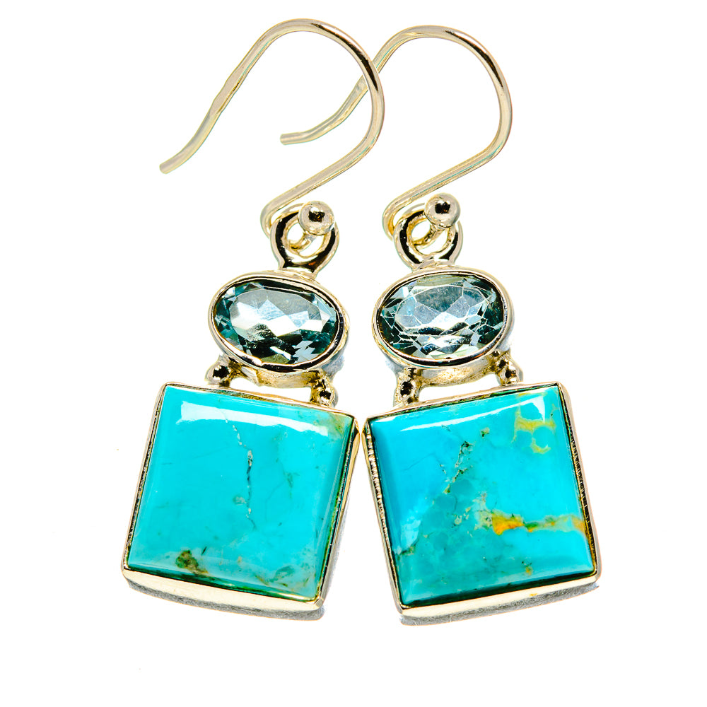 Arizona Turquoise Earrings handcrafted by Ana Silver Co - EARR414031