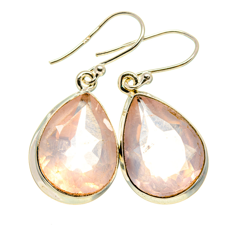Rose Quartz Earrings handcrafted by Ana Silver Co - EARR414033