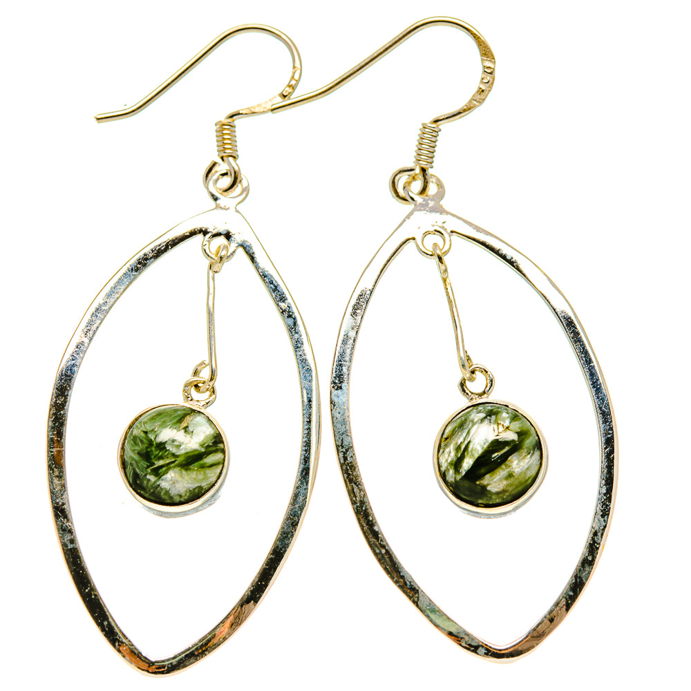 Seraphinite Earrings handcrafted by Ana Silver Co - EARR414044