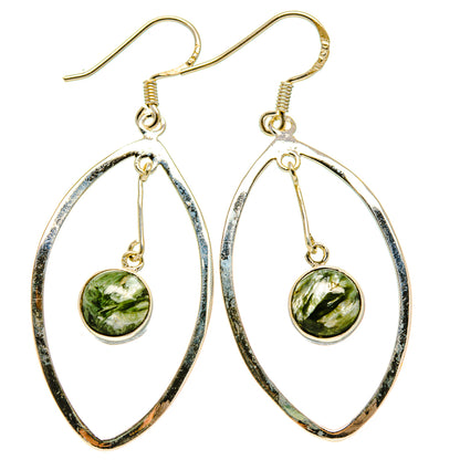 Seraphinite Earrings handcrafted by Ana Silver Co - EARR414044
